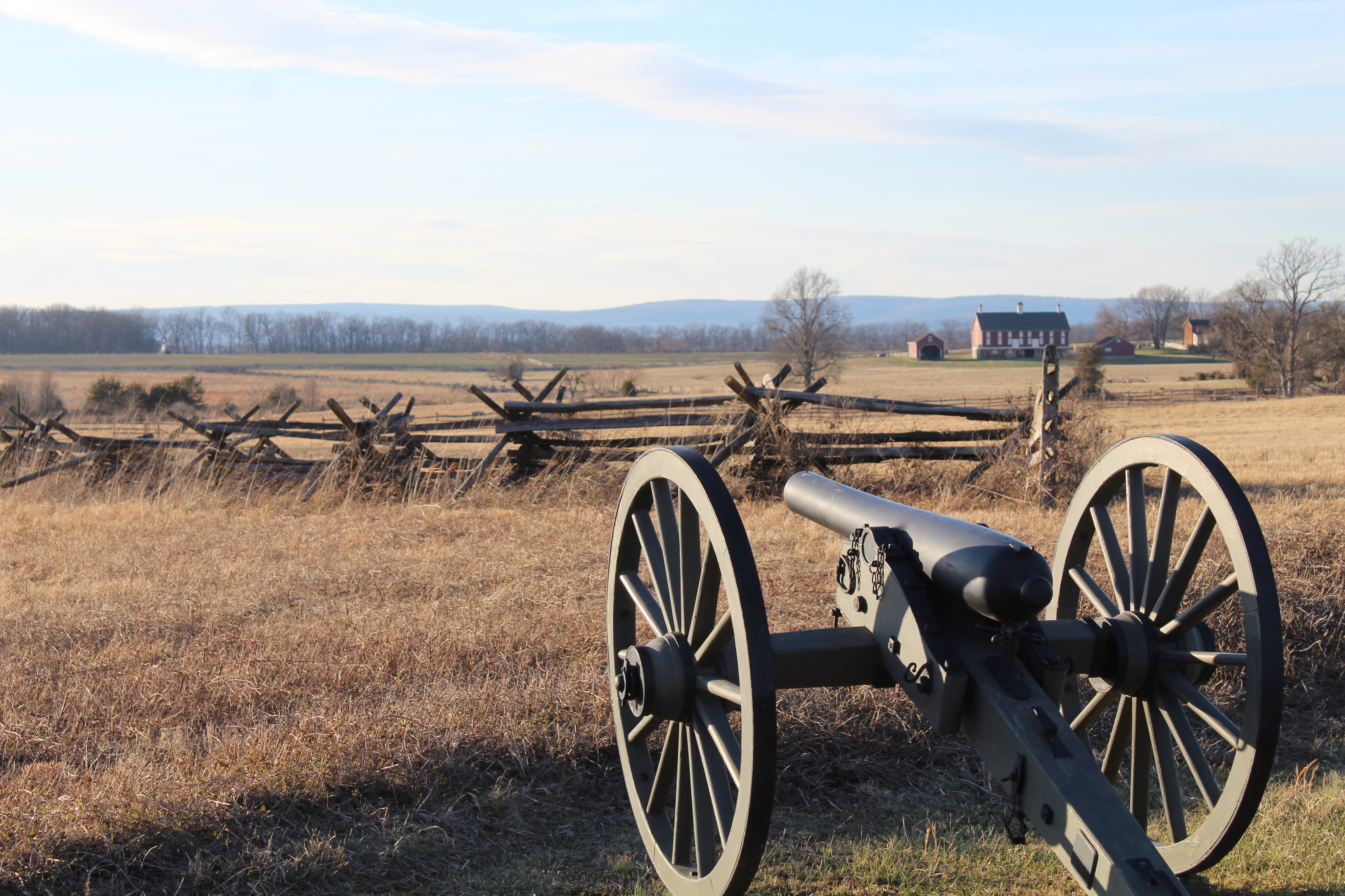 Artillery piece overlooking the fields of Pickett’s Charge